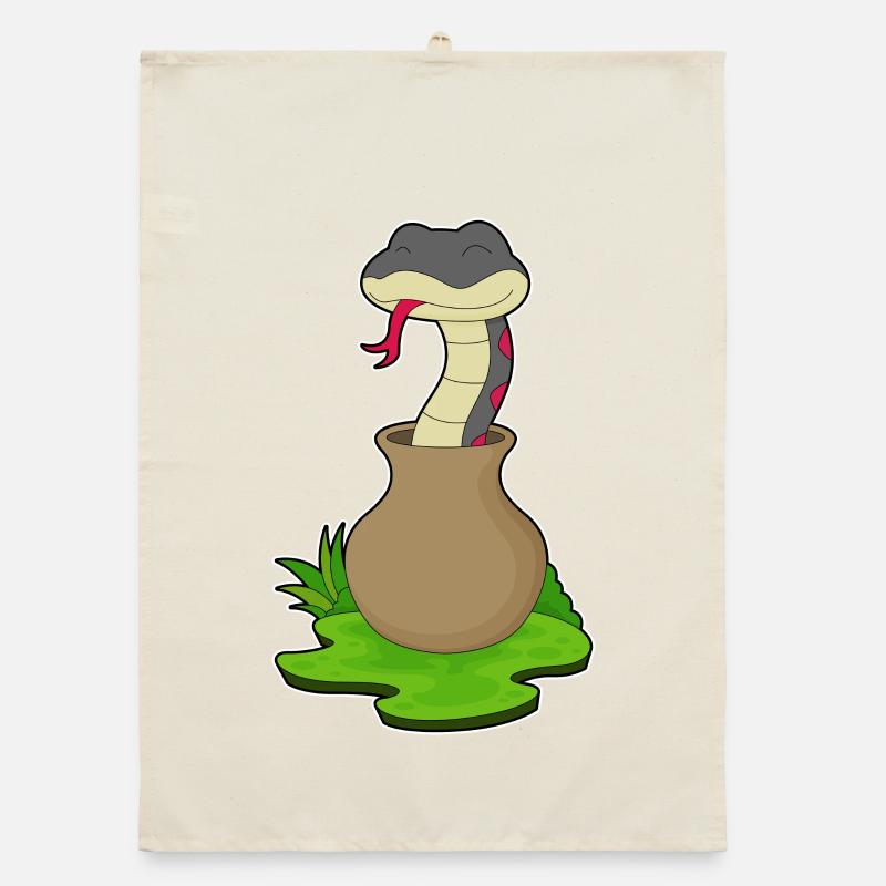 Snake Vase Organic dish towel