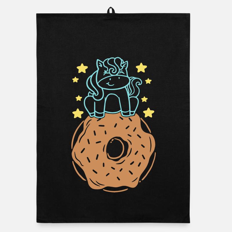 Donut und Einhorn Organic Geschirrtuch