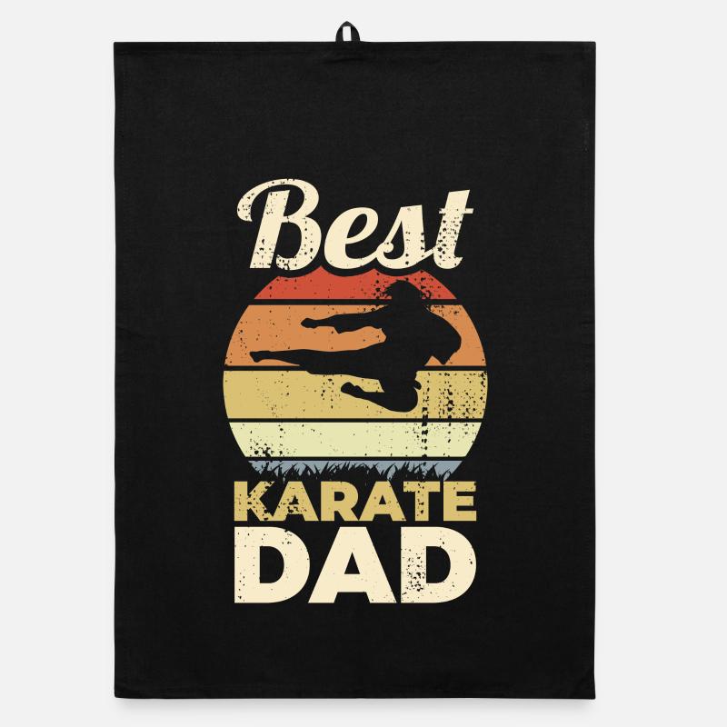 Meilleur papa de karaté Torchon bio