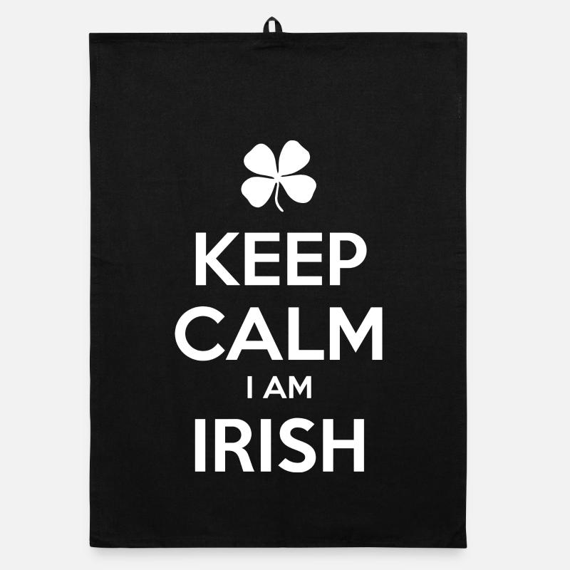KEEP CALM JE SUIS IRLANDAIS Irlande Irlande Torchon bio