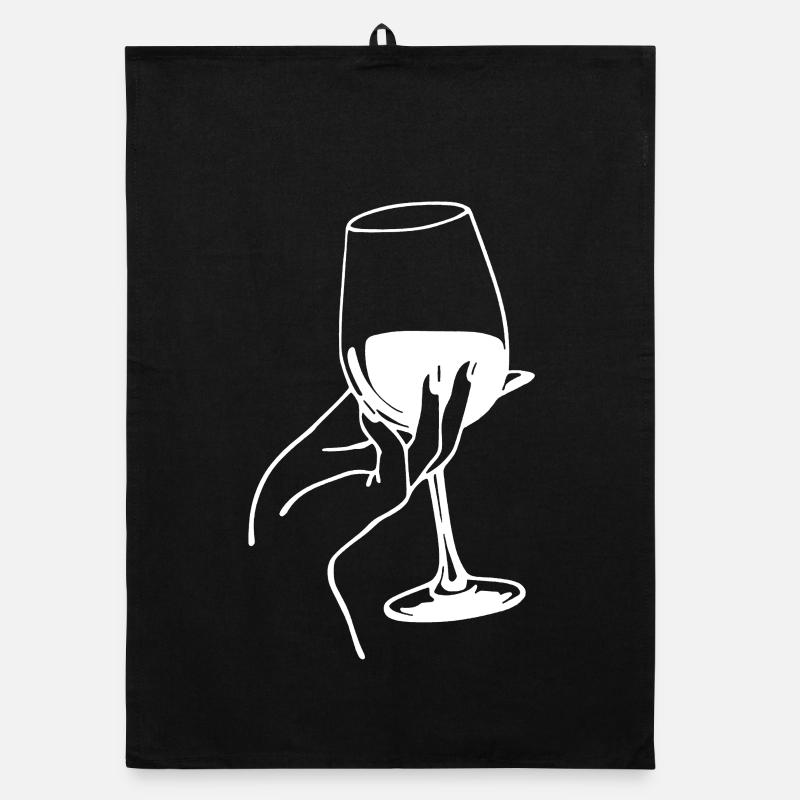 White wine lover Organic dish towel