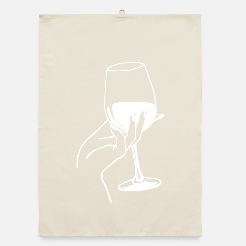 White wine lover Organic dish towel