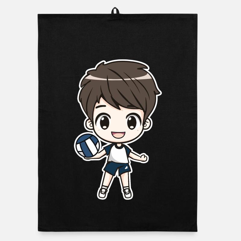 Little Volleyball Player Boy Organic dish towel
