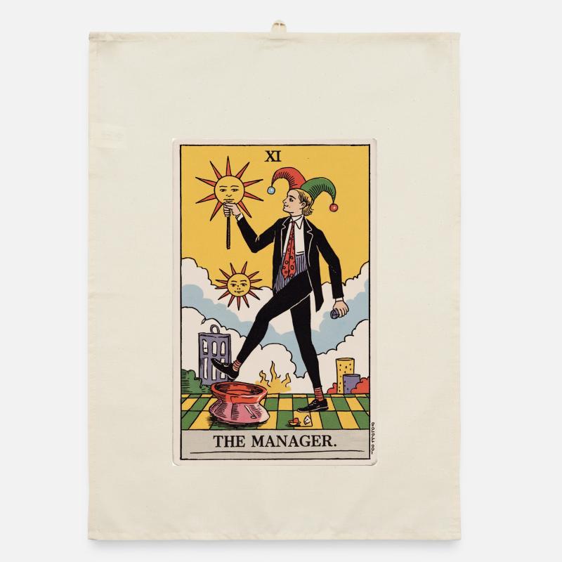 Le Manager Conception de cartes de tarot drôle Torchon bio