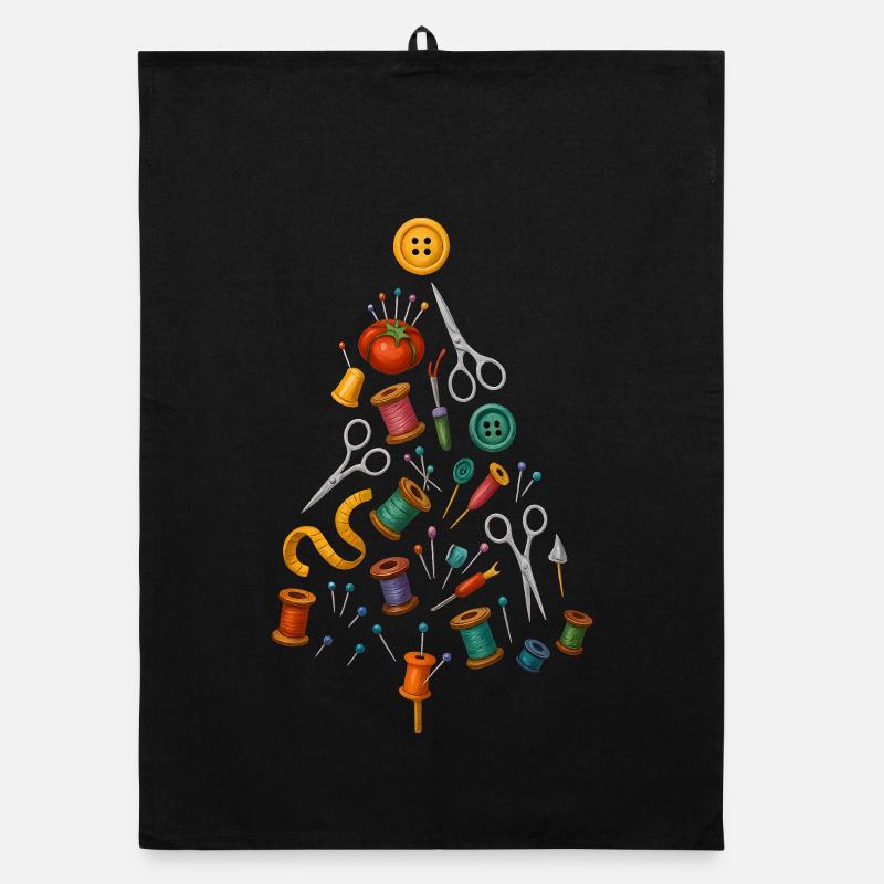 Sewing Christmas Tree Design Organic dish towel
