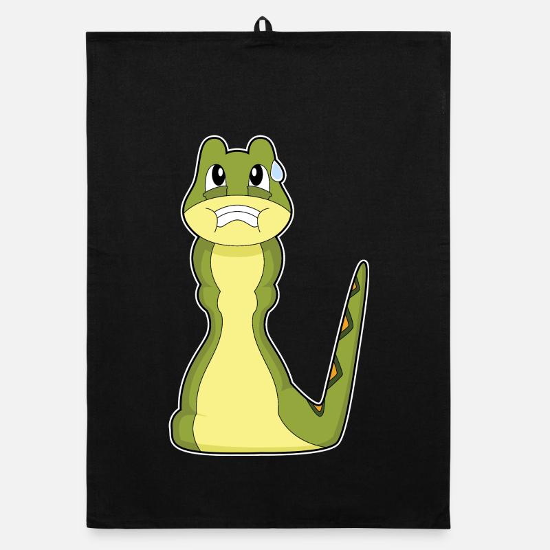 Snake Chess Board Game Organic dish towel