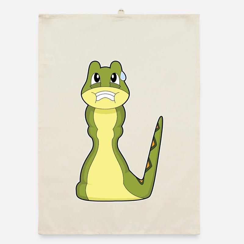 Snake Chess Board Game Organic dish towel
