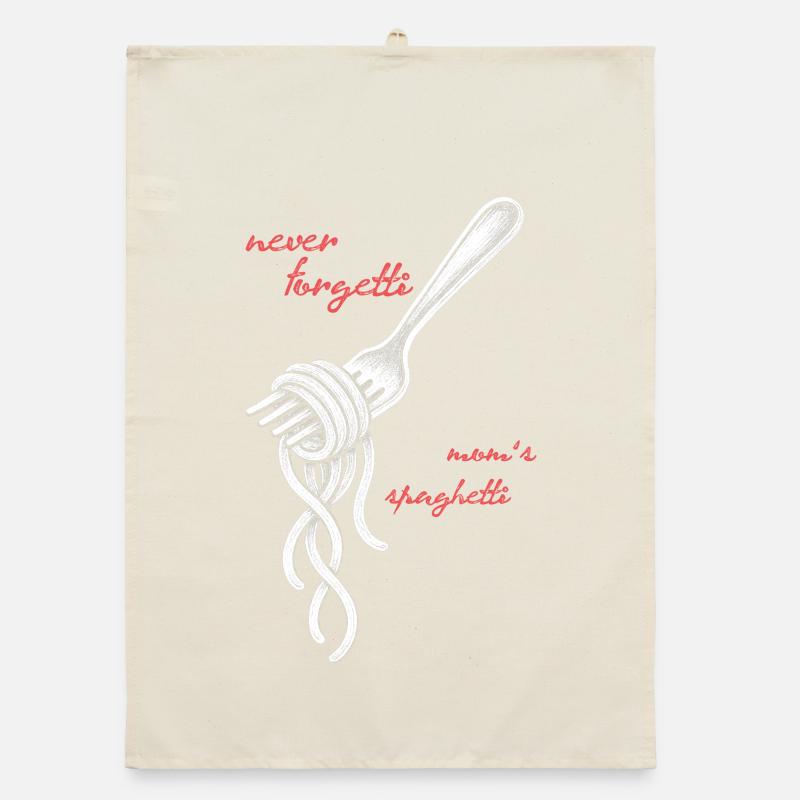 Never Forgetti Spaghetti Fork Drawing Organic dish towel