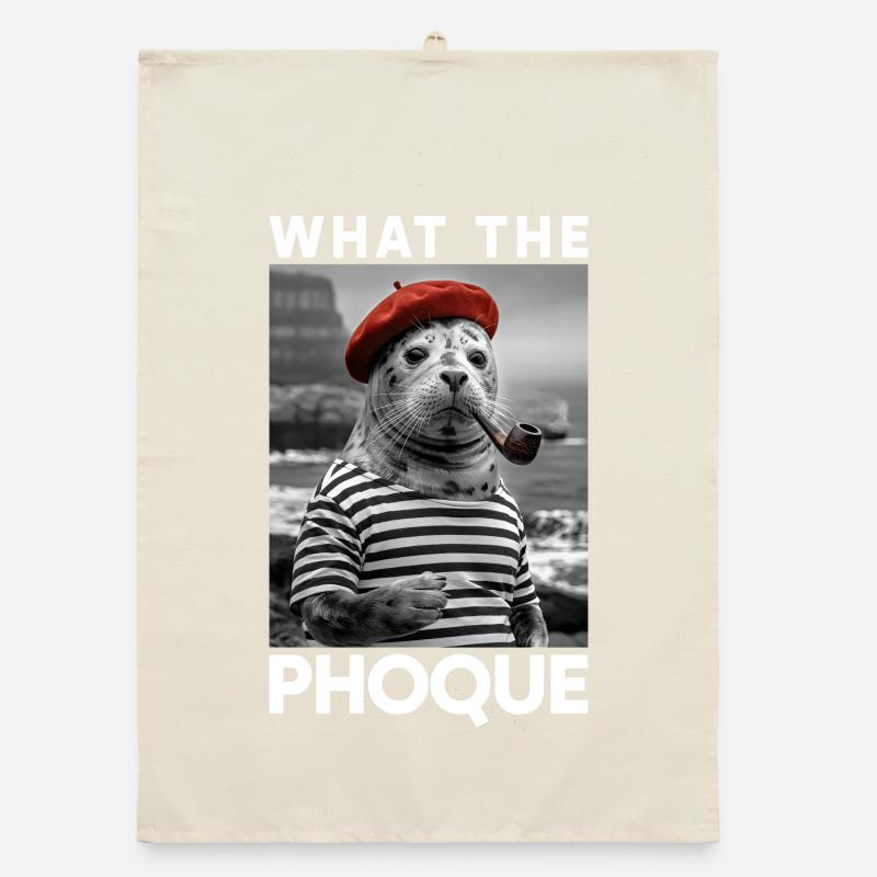 What the Phoque Pays Basque Humour Régional Basque Torchon bio