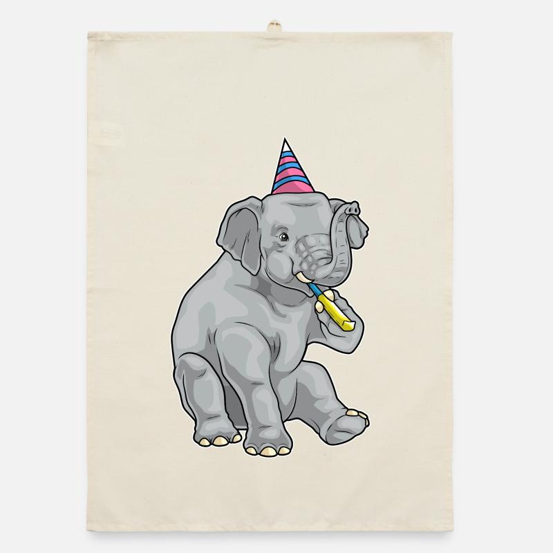 Crapaud d’anniversaire éléphant Torchon bio