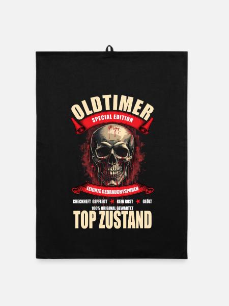 Oldtimer - Special Edition - Organic dish towel - black - Front