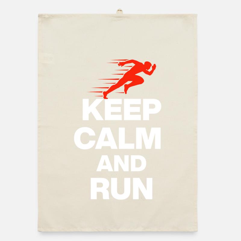 RESTE CALME ET COURS ! Torchon bio