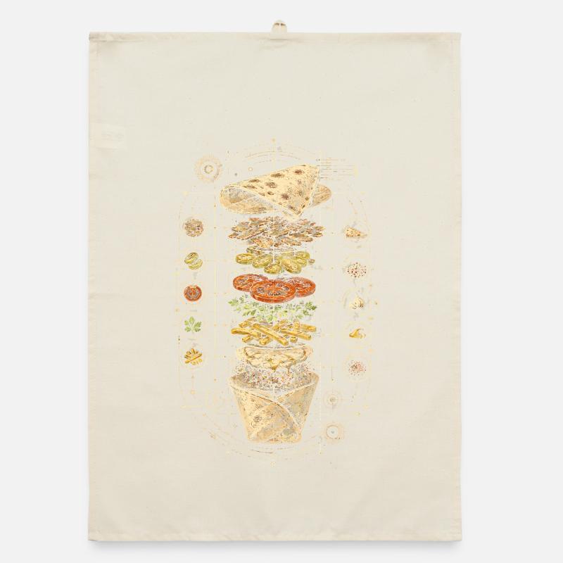 Libanon Libanese Shawarma Blueprint Organic Geschirrtuch