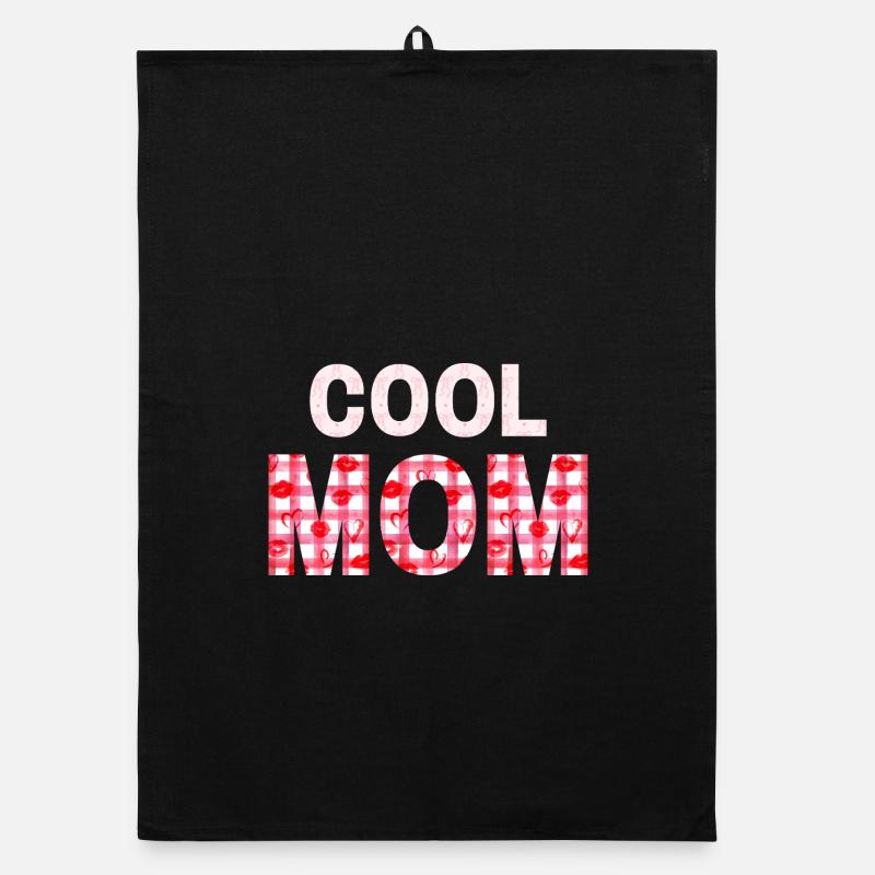 Heart Plaid Mom Statement Organic dish towel