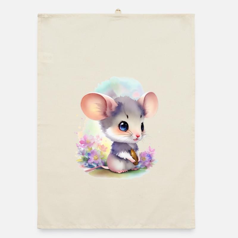 Cute Mouse Organic dish towel