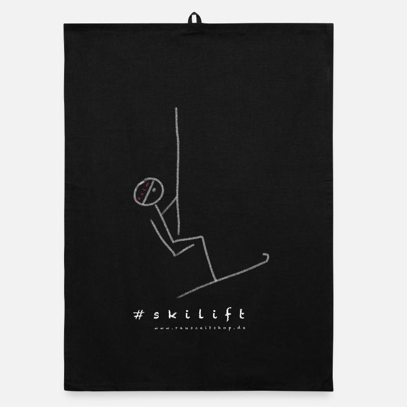 skilift - Organic Geschirrtuch - Schwarz
