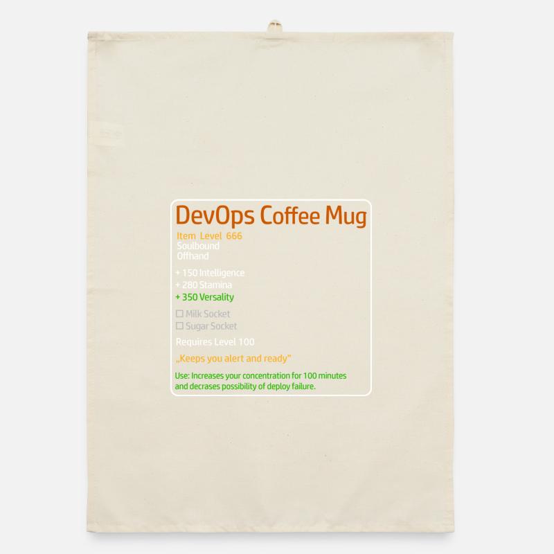 DevOps Coffee Mug System Admin Theme Organic dish towel