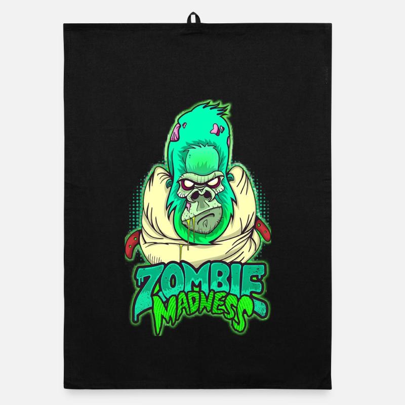 Zombie Gorilla Organic dish towel