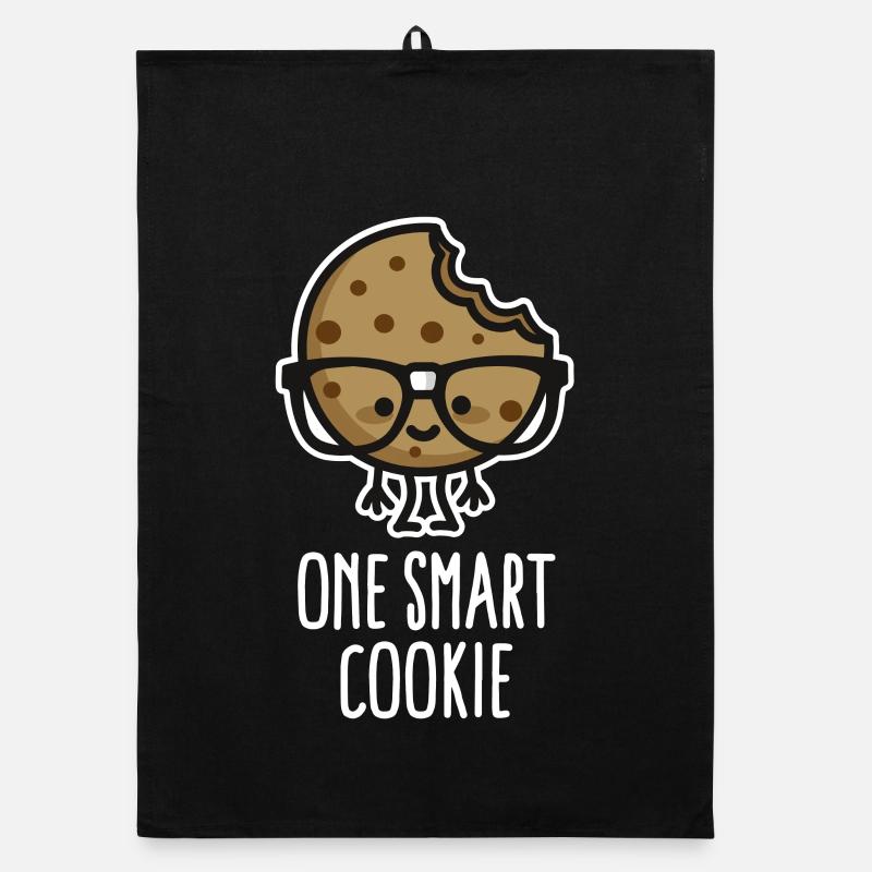 Un cookie intelligent mignon nerd geek étudiant école plaisir Torchon bio