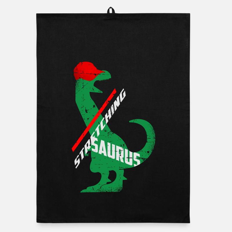 Stretching Dino Organic dish towel