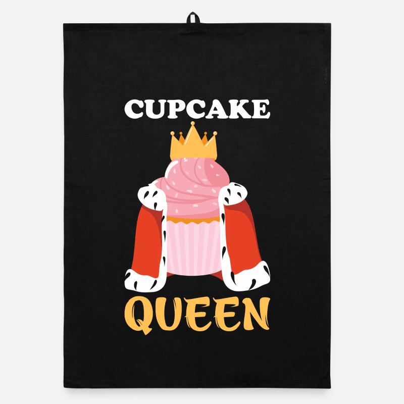 Cupcake Queen – Königin mit Krone Design Organic Geschirrtuch