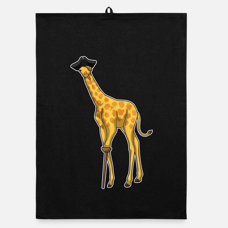 Girafe Pirate Chapeau de Pirate Torchon bio