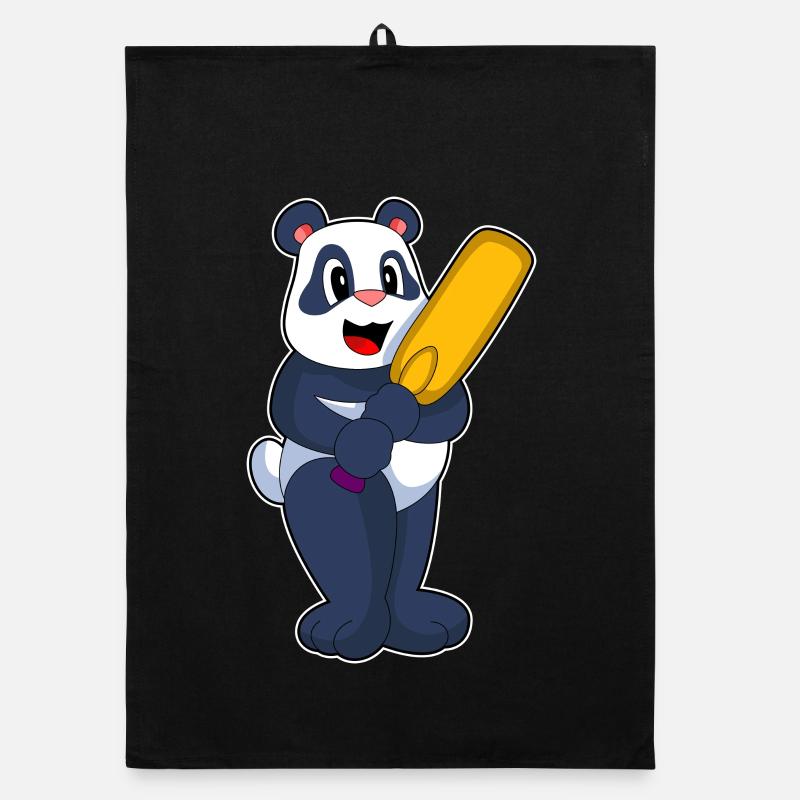 Panda Cricket Cricket Bat Organic dish towel