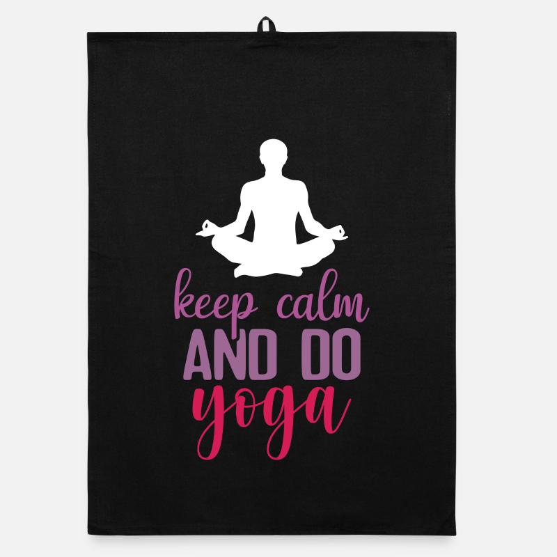 Keep Calm and Do Yoga Organic dish towel