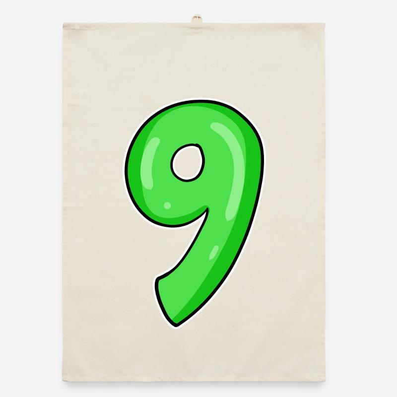 Numéro 9 - Neuf - 9 Motif Torchon bio