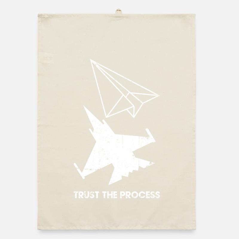 Trust the Process Paper Flight Organic dish towel