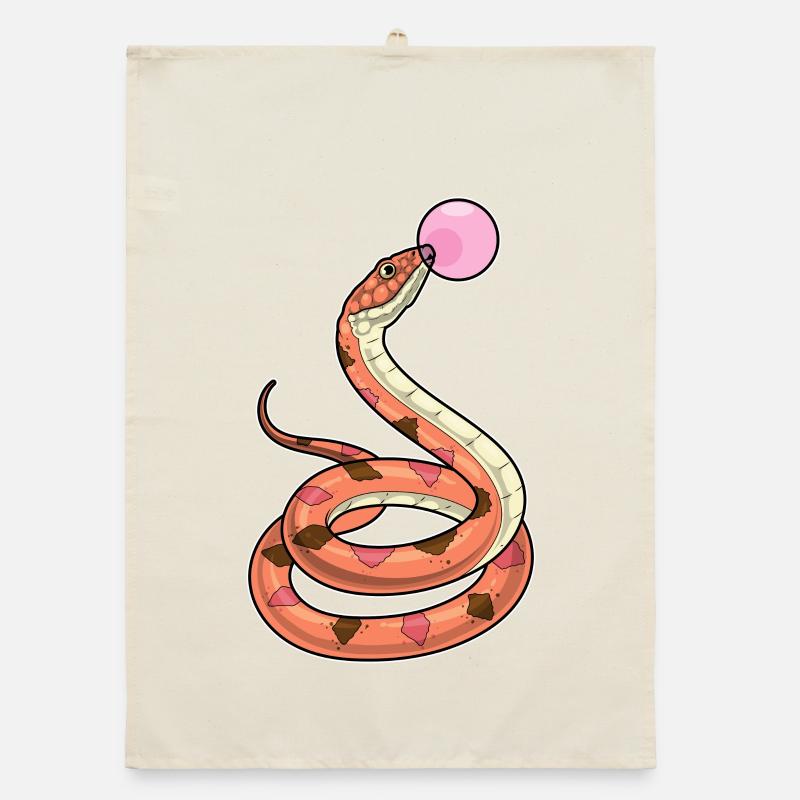 Snake Chewing Gum Organic dish towel