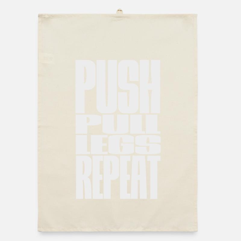 PUSH PULL LEGS REPEAT Organic dish towel