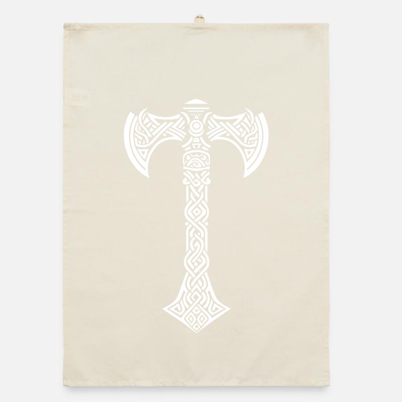Mjöllnir Wikingersymbol Organic Geschirrtuch