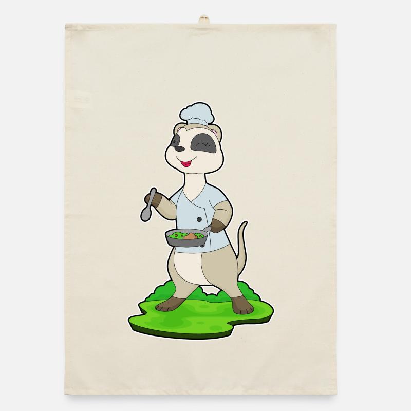 Erdmännchen Koch Pfanne Kochen Organic Geschirrtuch
