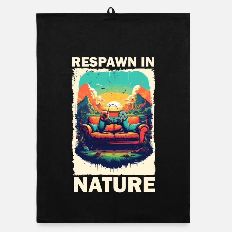 Jeux et nature dans un style rétro Torchon bio
