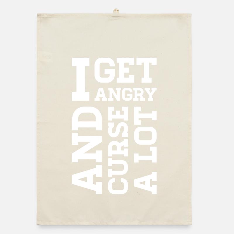 Wütend – Statement über Wut, Protest & Emotionen Organic Geschirrtuch