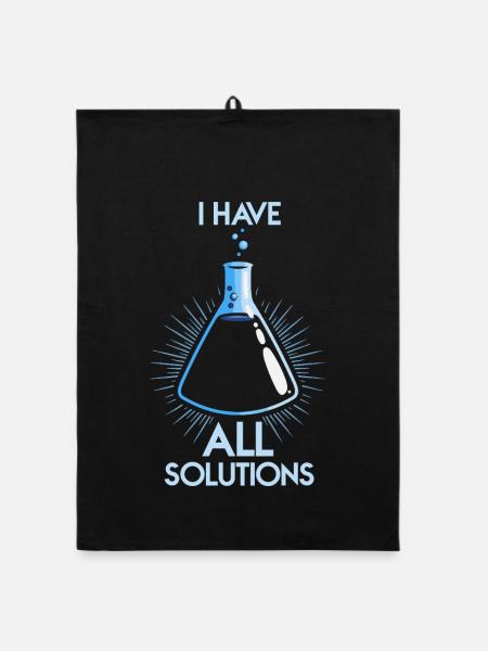 Chemistry Chemist Chemistry Teacher Funny Science - Organic dish towel - black - Front