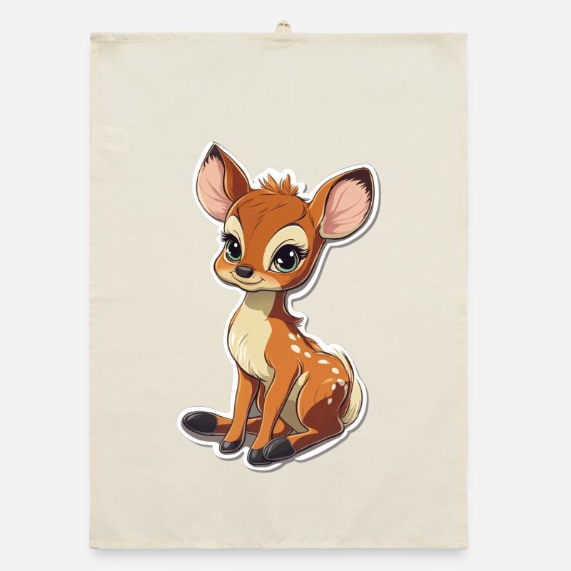 roe deer Organic dish towel
