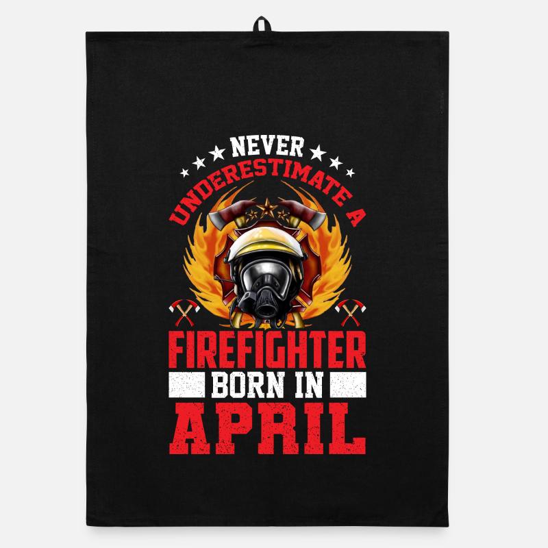 Fire Brigade Birthday April Organic dish towel