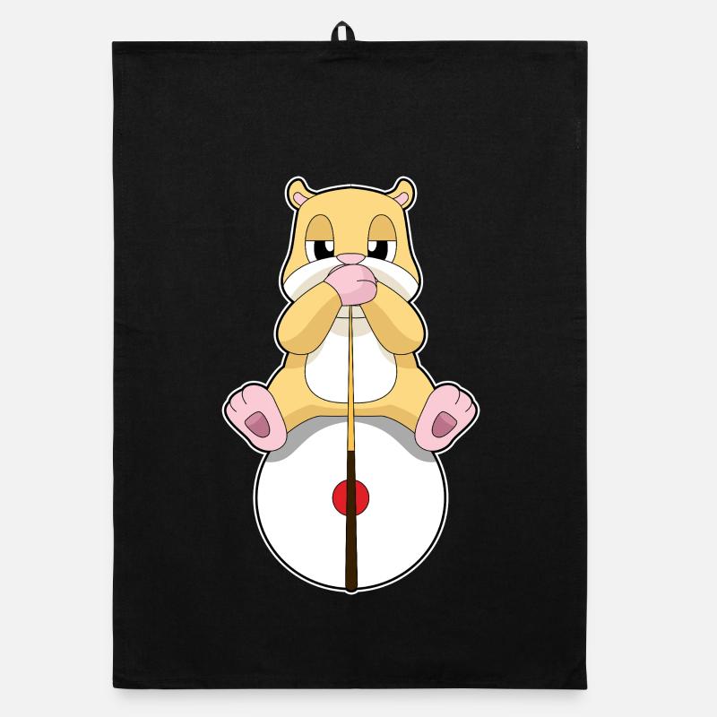 Hamster Billiard Queue Sport Organic Geschirrtuch