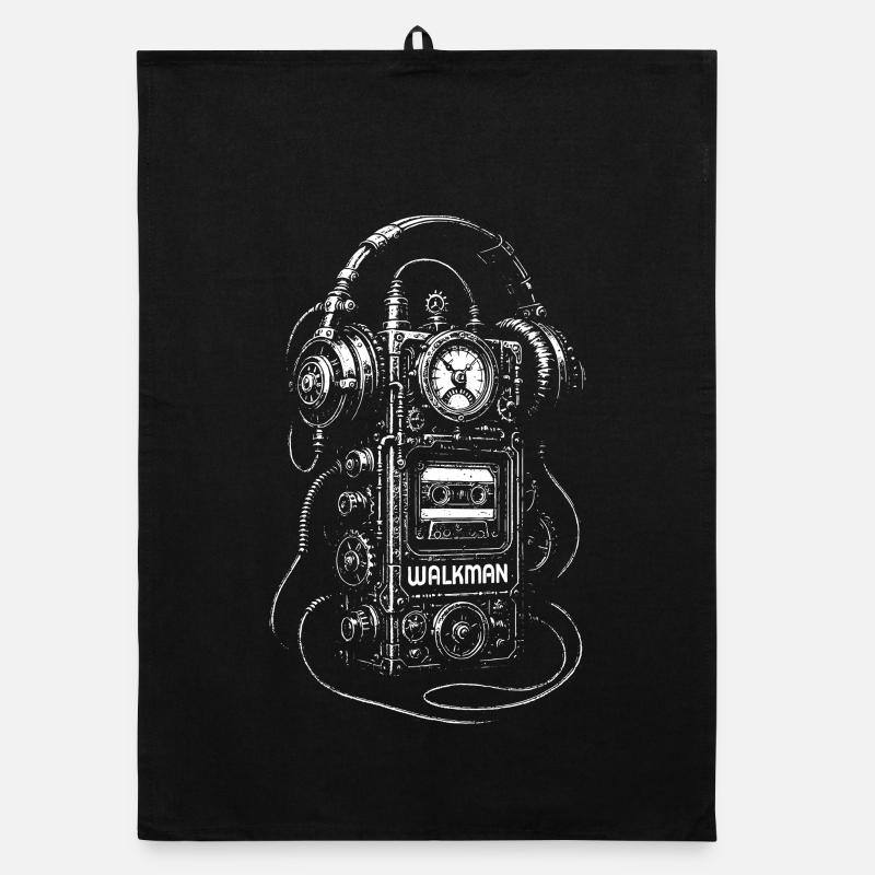 Retro-Steampunk-Walkman Organic Geschirrtuch