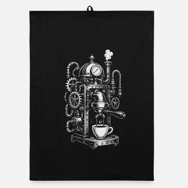 Steampunk-Espressomaschine Organic Geschirrtuch