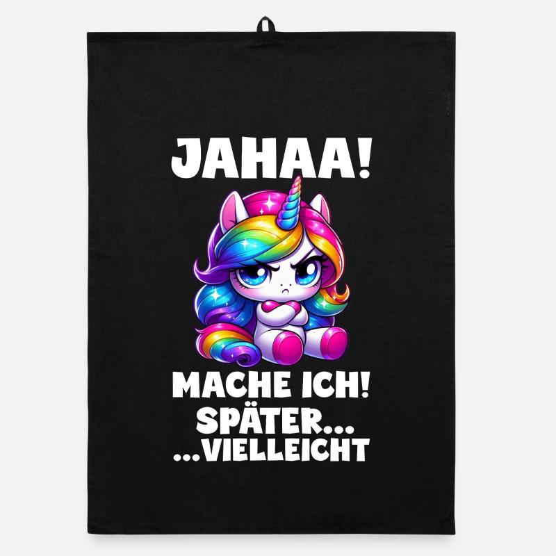 Jahaa Mache Ich Später Vielleicht Einhornliebhaber Torchon bio
