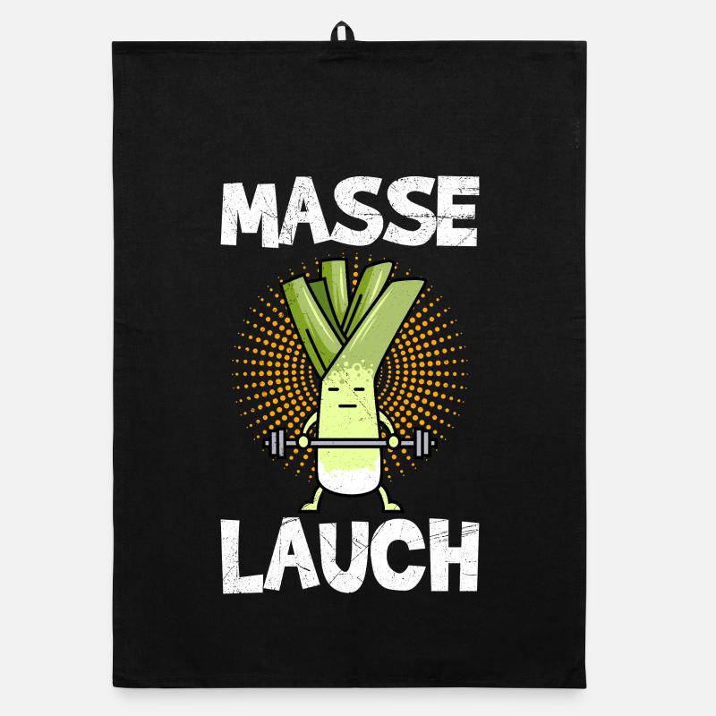 Haltérophile MASS LEEK Gym Drôle Torchon bio