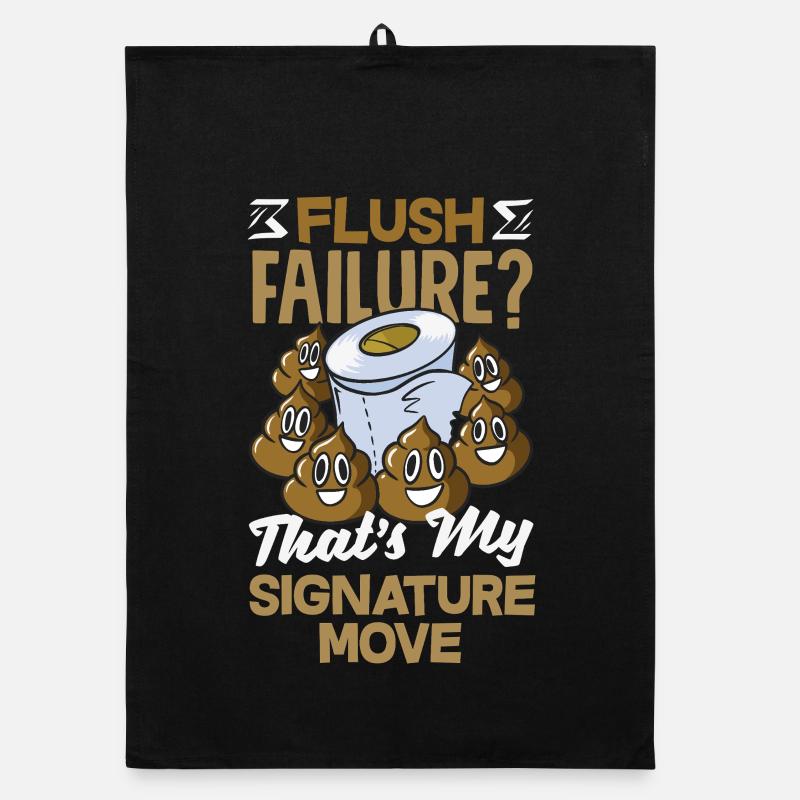 Toilet Clogging Master Funny Organic dish towel