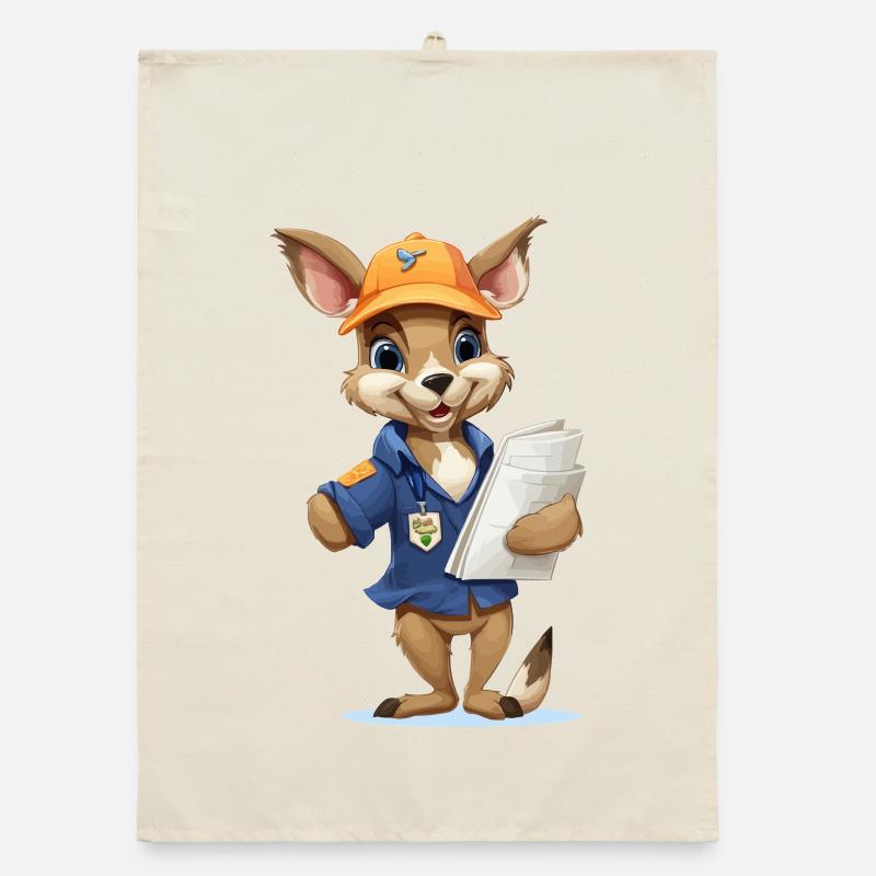 Hoppel Construction Worker Bunny Organic dish towel