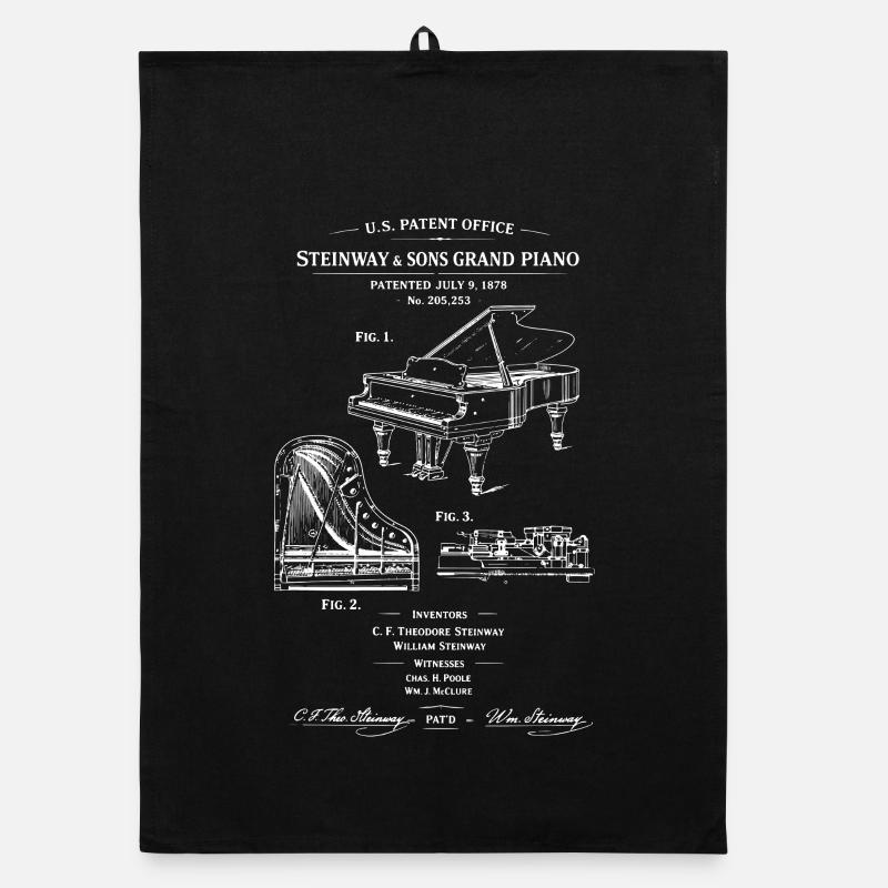Plan de piano breveté vintage Torchon bio