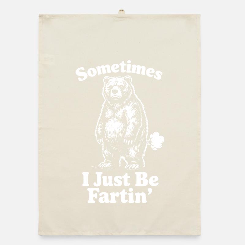 Manchmal bin ich einfach nur ein furzender Bär. Organic Geschirrtuch