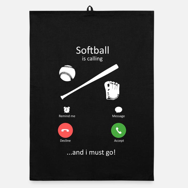 Softball appelle un design d’écran de téléphone drôle Torchon bio