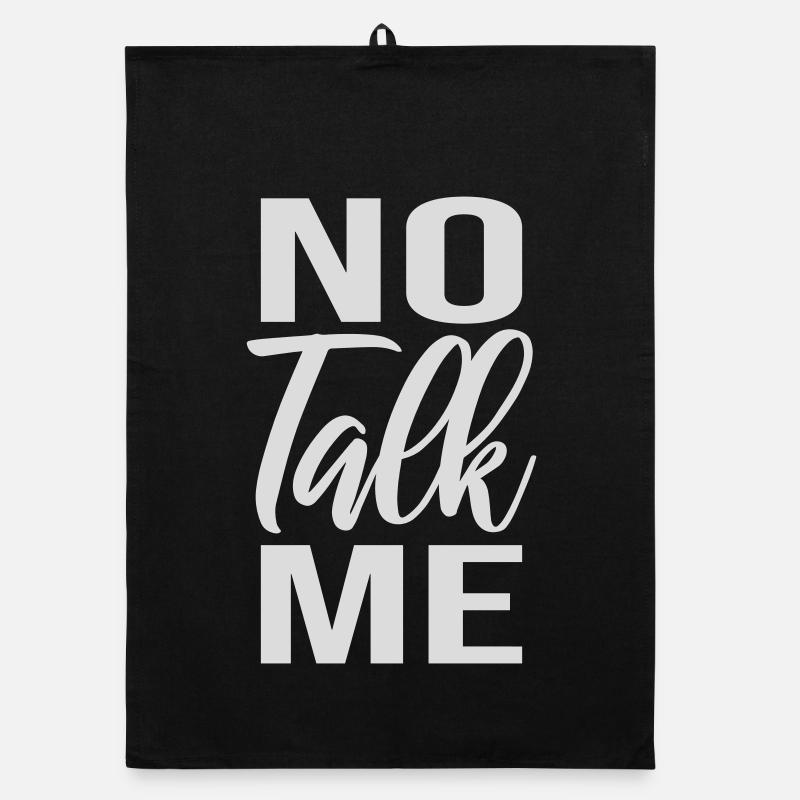 No Talk Me Lustig Antisozial Introvertiert Spruch Organic Geschirrtuch